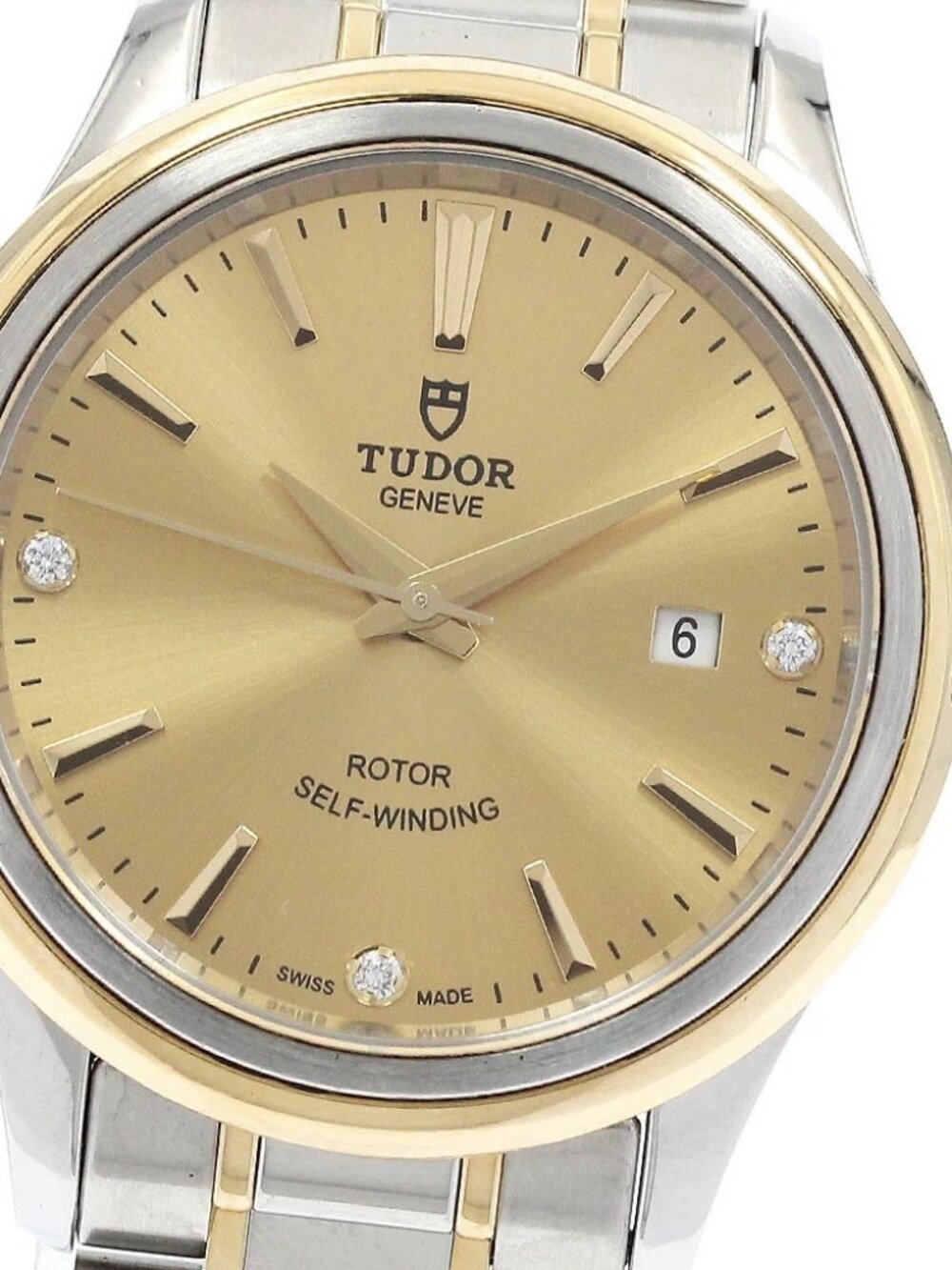 TUDOR style 12103 Date 3P diamond gold Dial Automatic Ladies Watch_931008